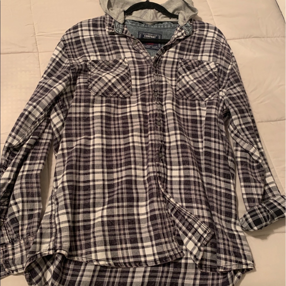 Flannel Hoody Shirt